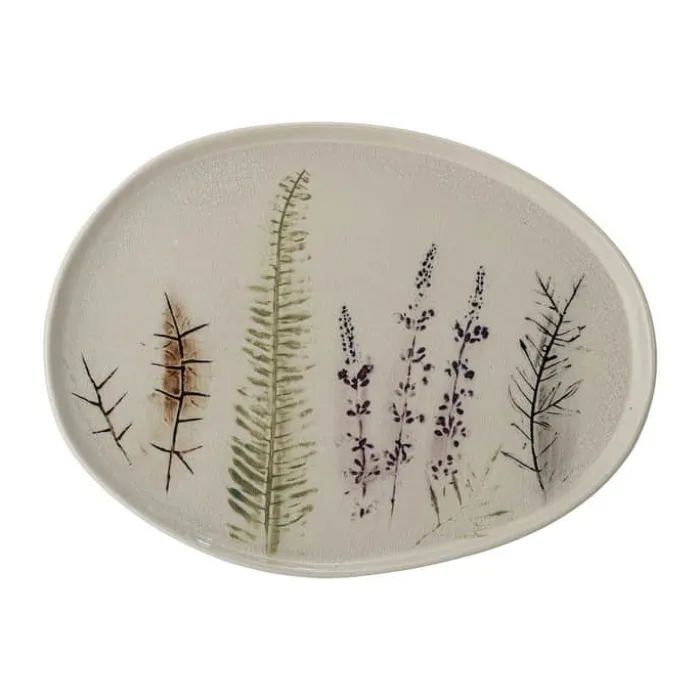 Bloomingville Bea Serveringsfad L 34,5cm - Stentøj - Natur