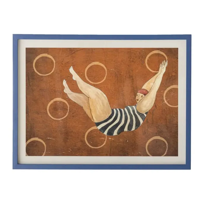Bloomingville Billede - Svela Illustration med ramme H 47 x B 62 x L 2,5 cm - Finer - Brun