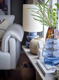 Bloomingville Bing Vase H 21,5 x Ø 18 cm - Glas - Blå
