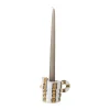 Bloomingville Caty Lysestage - 2 stk. H 9,5 x B 1,4 x L 15,8 cm - Stentøj - Brun