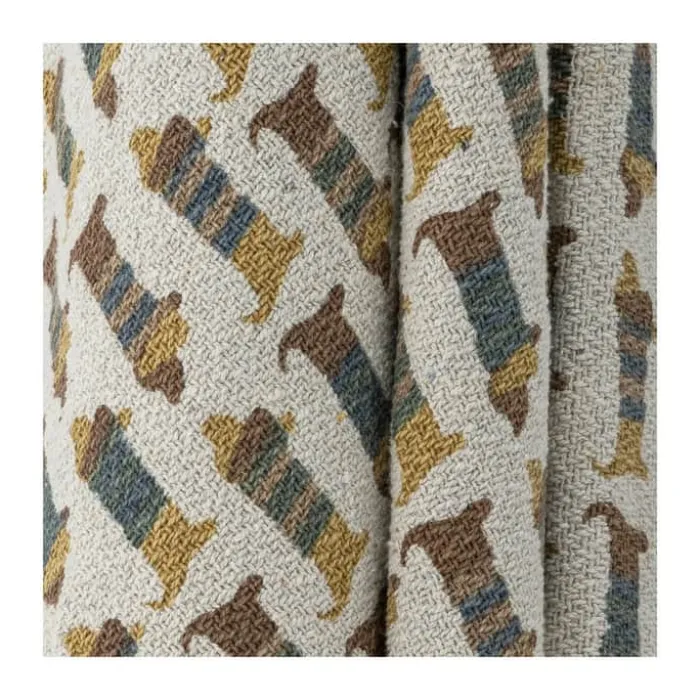 Bloomingville Charlie Plaid B 130 x L 160 cm - Genanvendt bomuld - Brun