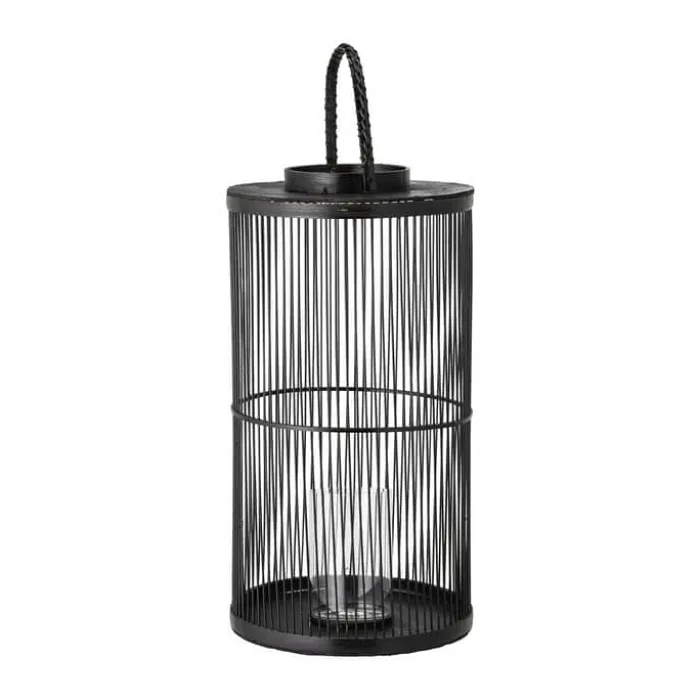Bloomingville Effie Lanterne H 50,5 x Ø 29 cm - Bambus/glas - Black