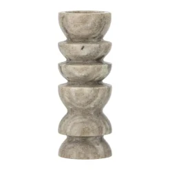 Bloomingville Fyrfadsstage - Tasya Ø 6,5 x H 17 cm - Marmor - Natur