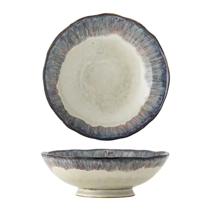 Bloomingville Imogen Skål Ø 24 cm - Stentøj - Multifarvet
