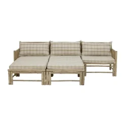 Bloomingville Korfu Modul Havesofa - Højre Hjørne H 70 x B 76 x L 77 cm - Bambus - Natur