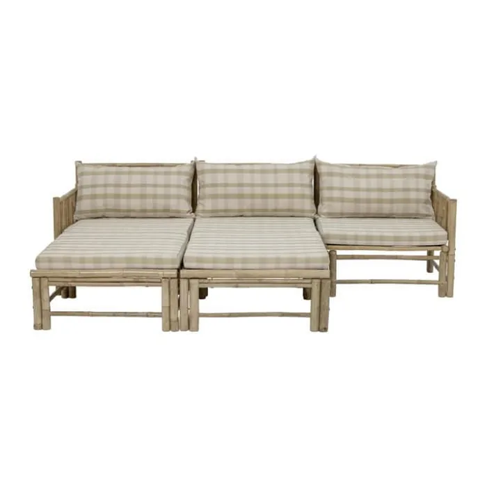 Bloomingville Korfu Modul Havesofa - Højre Hjørne H 70 x B 76 x L 77 cm - Bambus - Natur