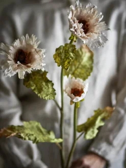 Bloomingville Kunstig blomst - Chrysantemum stilk H 96 cm - Polyster - Hvid