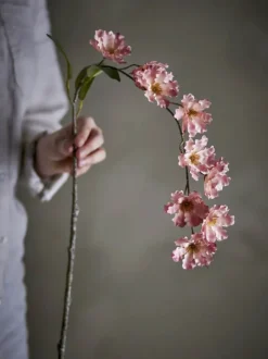 Bloomingville Kunstig blomst - Wild cherry stilk H 90 cm - Polyster - Lyserød