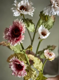 Bloomingville Kunstig blomst - Chrysantemum stilk H 96 cm - Polyster - Lyserød