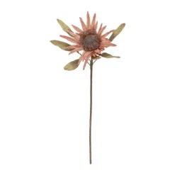Bloomingville Kunstig blomst - Protea stilk H 100 cm - Polyester - Lyserød