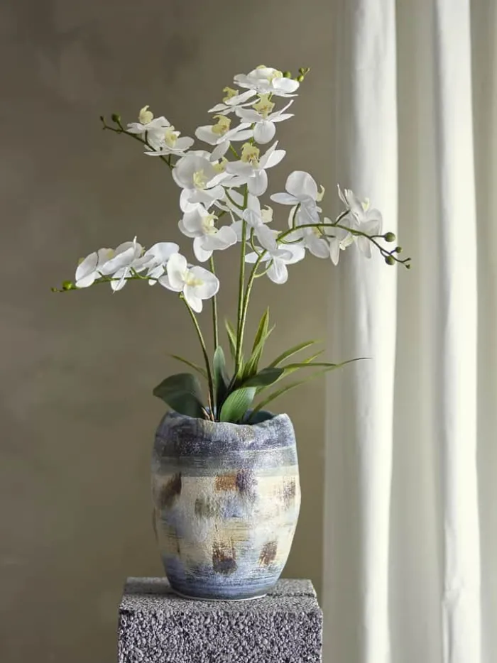 Bloomingville Kunstig Plante - Orchid Ø 16 x H 84 cm - Polyester - Grøn