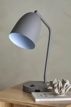 Bloomingville Lemar Bordlampe H 37 x B 15 x L 26 cm - Metal - Grå