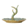Bloomingville Litton Smykkeholder Ø 17,5 x H 13,5 cm - Stentøj - Grøn