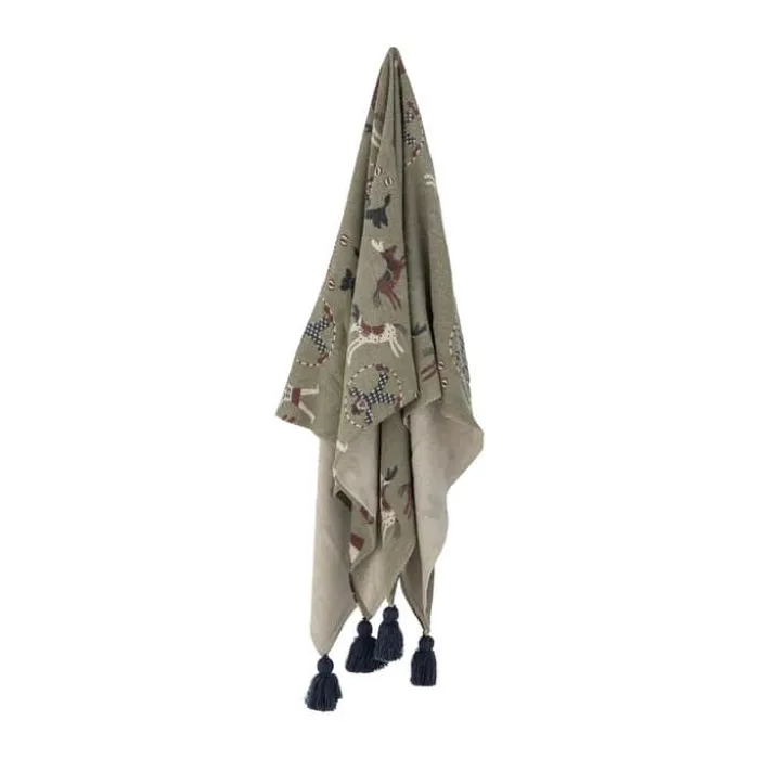 Bloomingville Loome Plaid B 130 x L 160 cm - Genanvendt bomuld - Grøn