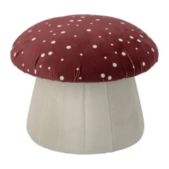 Bloomingville Lue Puf H 30 cm - Polyester - Rød