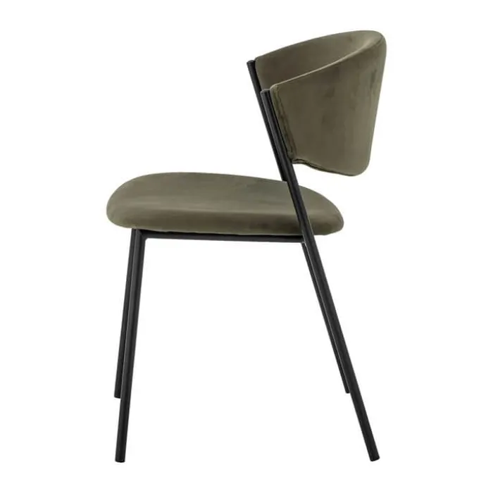 Bloomingville Marlo Spisebordsstol - 2 stk. H 79 x B 54 x L 49 cm - Genanvendt Polyester - Grøn