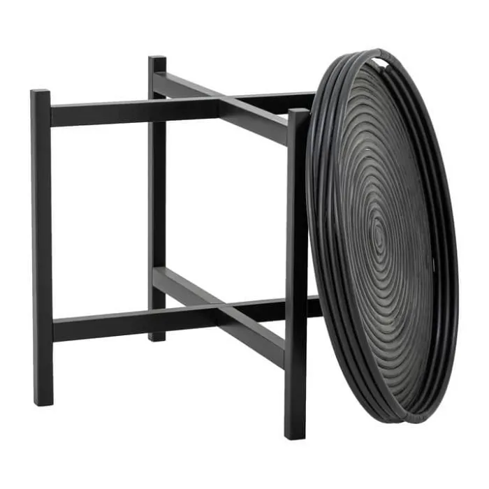 Bloomingville Milli Bakkebord H 47 x Ø 60 cm - Rattan - Sort