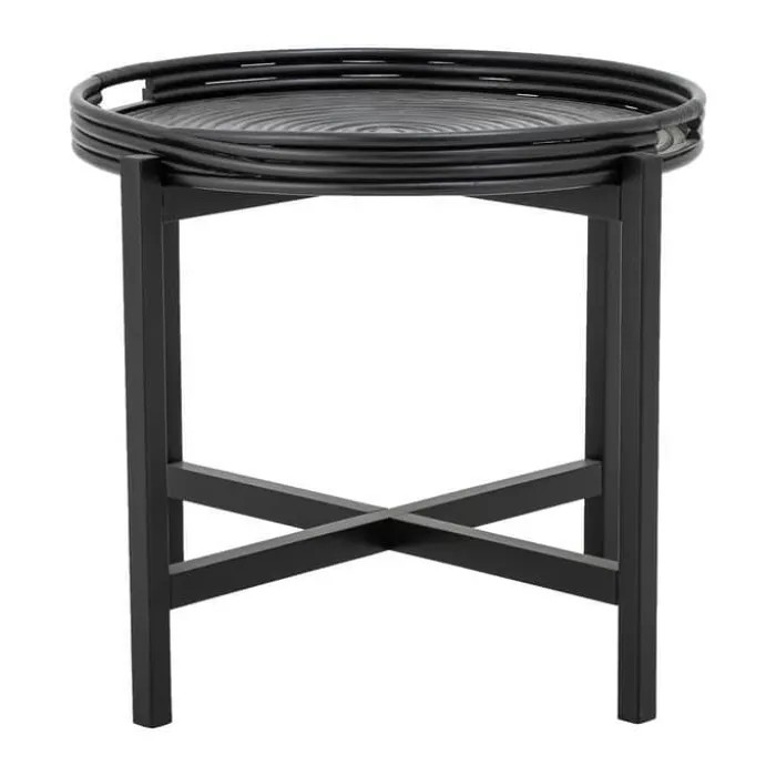 Bloomingville Milli Bakkebord H 47 x Ø 60 cm - Rattan - Sort