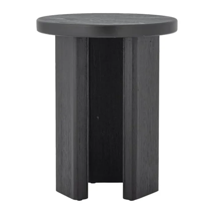 Bloomingville Mimola Sidebord Ø 40 x H 50 cm - Fyrretræ - Sort