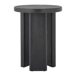 Bloomingville Mimola Sidebord Ø 40 x H 50 cm - Fyrretræ - Sort