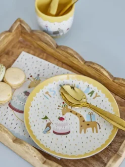 Bloomingville Mini Celebrate Tallerken Ø 16 cm - Stentøj - Gul