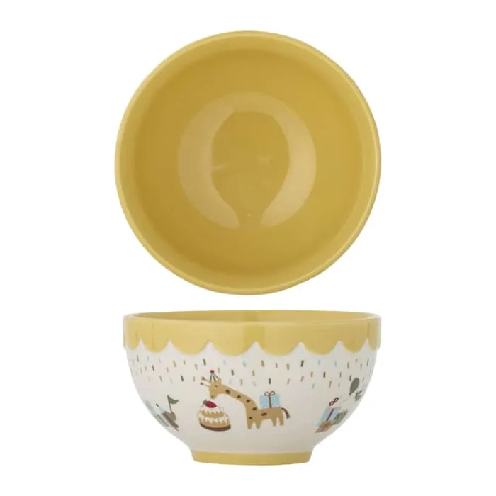 Bloomingville Mini Celebrate Skål Ø 13,5 cm - Stentøj - Gul