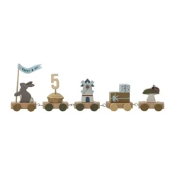 Bloomingville Mini MINI Fødselsdagstog H 8,5 x B 5 x L 39 cm - MDF - Brun