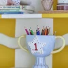 Bloomingville Mini Urtepotteskjuler - Trophy H 16 x B 14 cm - Keramik - Blå