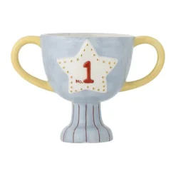 Bloomingville Mini Urtepotteskjuler - Trophy H 16 x B 14 cm - Keramik - Blå