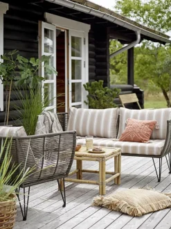 Bloomingville Mundo Havesofa H 72 x B 74 x L 175 cm - Metal - Grøn