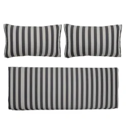 Bloomingville Mundo Pudebetrækssæt H 57 x B 154 cm - Polyester - Sort/beige