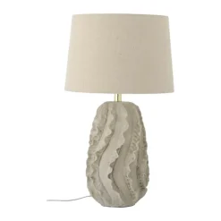 Bloomingville Natika Bordlampe H 64 x Ø 38 cm - Stentøj/hør - Natur