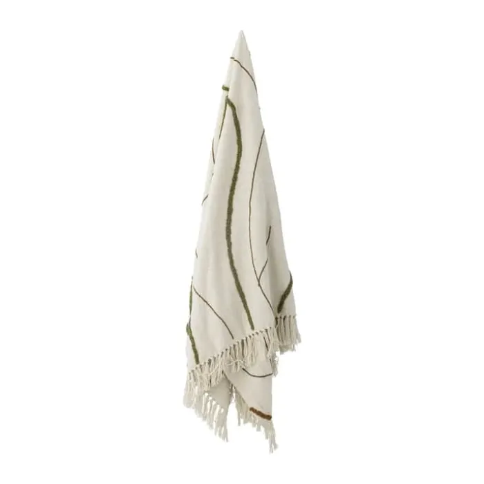 Bloomingville Osasio Plaid B 150 x L 130 cm - Bomuld - Grøn