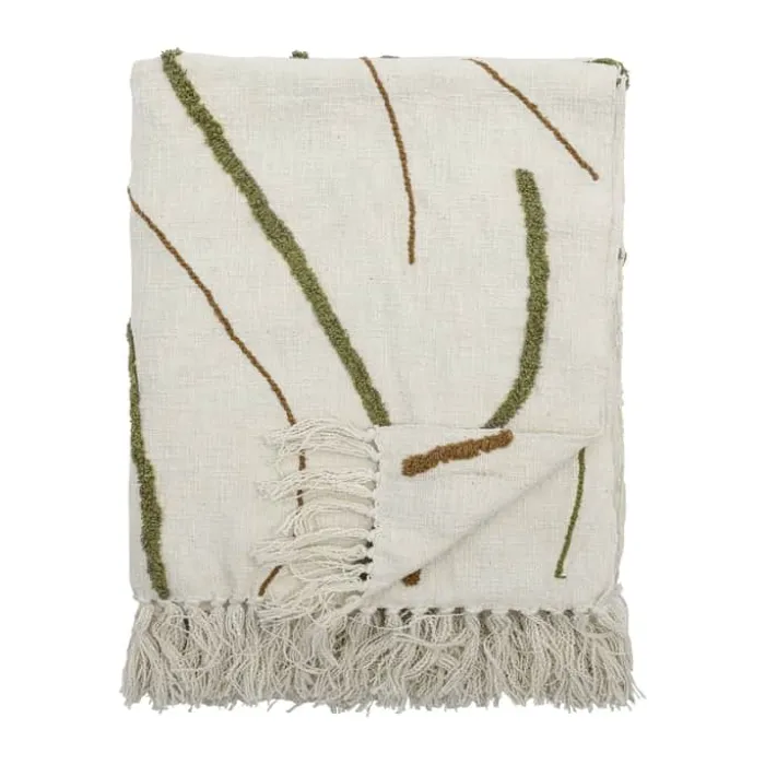 Bloomingville Osasio Plaid B 150 x L 130 cm - Bomuld - Grøn