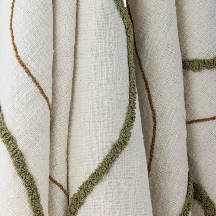 Bloomingville Osasio Plaid B 150 x L 130 cm - Bomuld - Grøn