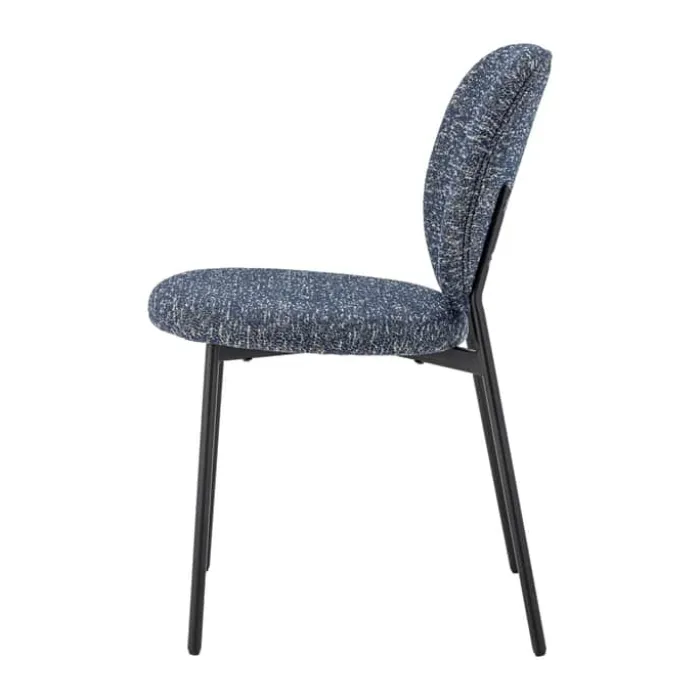 Bloomingville Percey Spisebordsstol H 82 x B 47 x D 56 cm - Træ/polyester - Blå