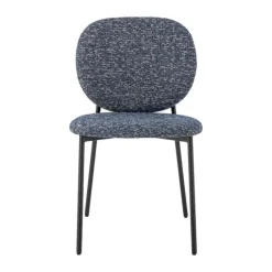 Bloomingville Percey Spisebordsstol H 82 x B 47 x D 56 cm - Træ/polyester - Blå