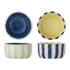 Bloomingville Phoenix Skål - 2 stk. Ø 13 cm - Stentøj - Multifarvet