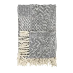 Bloomingville Plaid L 160 x B 130 cm- Bomuld/polyester - Grå