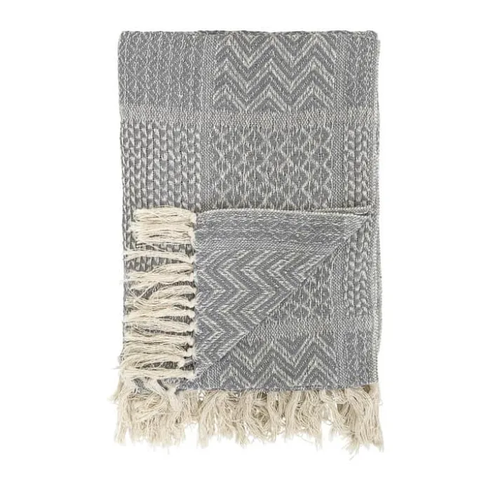 Bloomingville Plaid L 160 x B 130 cm- Bomuld/polyester - Grå
