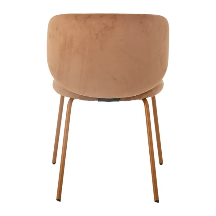 Bloomingville Ponte Spisebordsstol - 2 stk. H 77 x B 55 x L 53 cm - Polyester - Orange