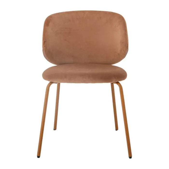 Bloomingville Ponte Spisebordsstol - 2 stk. H 77 x B 55 x L 53 cm - Polyester - Orange