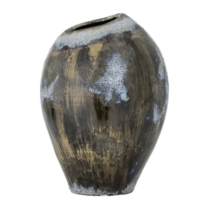 Bloomingville Senja Vase Ø 22 x H 31,5 cm - Stentøj - Brun