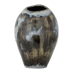 Bloomingville Senja Vase Ø 22 x H 31,5 cm - Stentøj - Brun