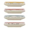 Bloomingville Soline Tallerken - 4 stk. B 13 x L 13 cm - Stentøj - Multifarvet