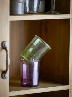 Bloomingville Sunil Vandglas - 2 stk. 24 cl - Glas - Green