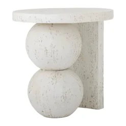 Bloomingville Tally Sidebord Ø 46 x H 46 cm - Polyresin - Hvid