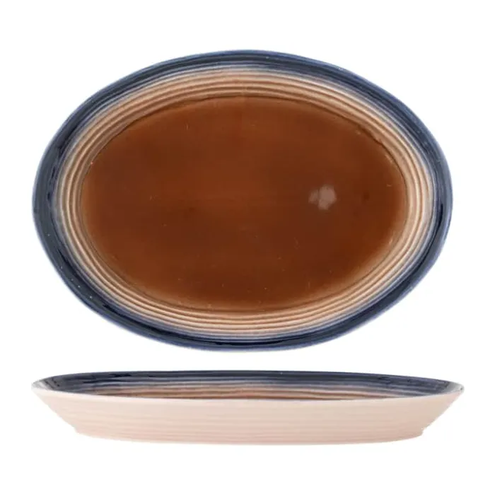 Bloomingville Tatum Serveringsfad B 24 x L 32 cm - Stentøj - Multifarvet