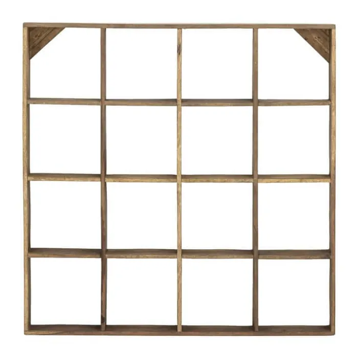 Bloomingville Tilo Hylde H 70 x B 70 x D 10 cm - Genavendt Træ - Natur