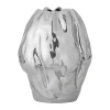 Bloomingville Vase - Bobby H 29 x B 23,5 cm - Stentøj - Sølvfarvet